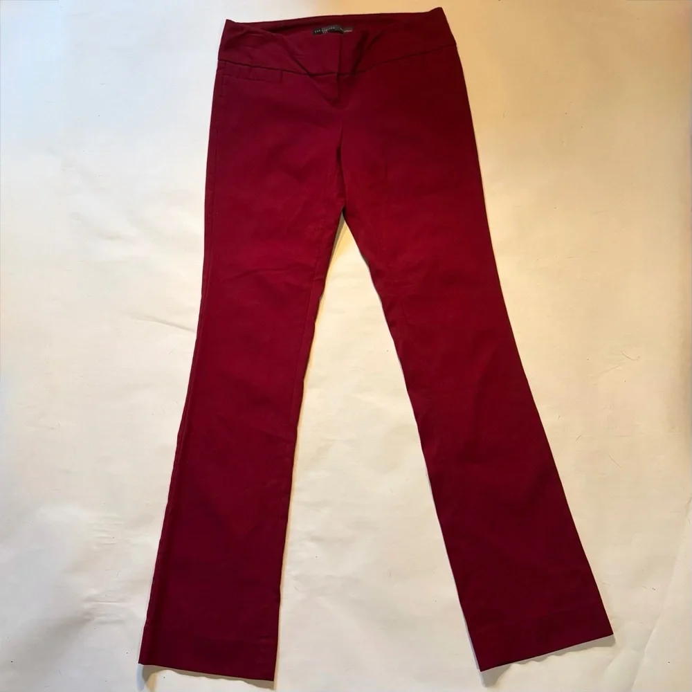 The Limited Deep Red Bootcut Dress Pants 4 Stretch Mid Rise Career Trousers EUC